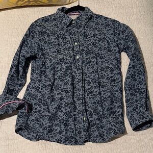 Banana Republic Blue Floral Women's Button Down Shirt